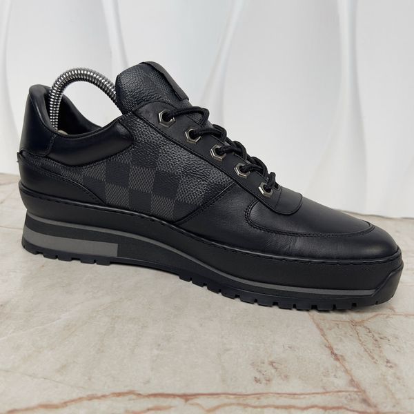 Harlem Damier Infini кросівки чорні шкіряні 3780 фото
