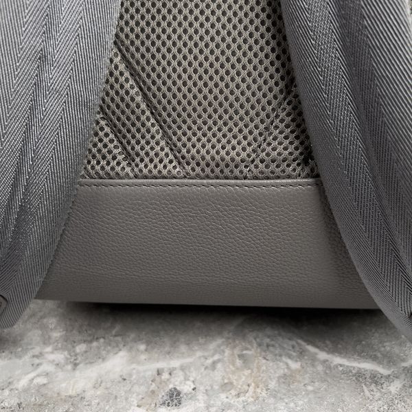 Takeoff Backpack Aerogram Logo Gray Grained Leather