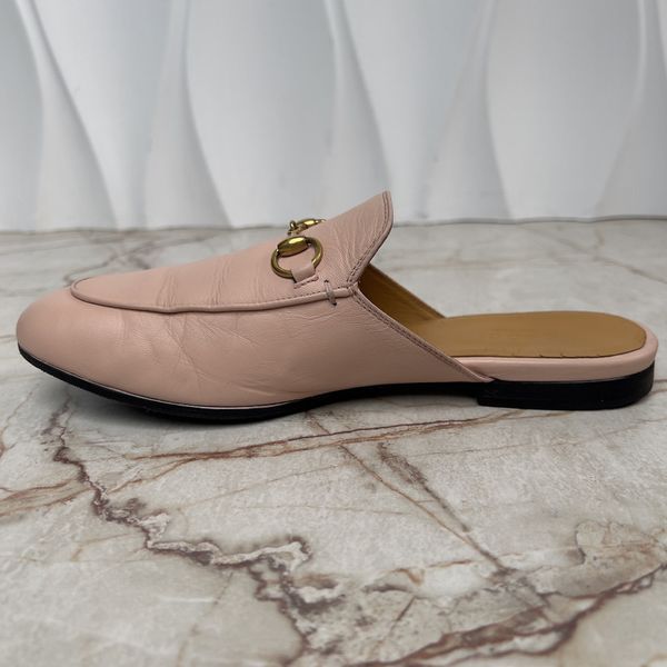 Princetown Horsebit Slipper Mule Pink Leather