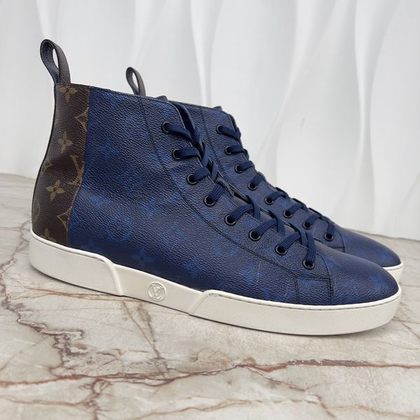 Match Up Sneakers Monogram Blue Canvas Leather