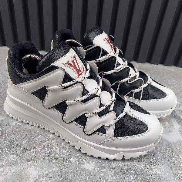 Zig Zag Sneakers Black White Leather 3947 фото