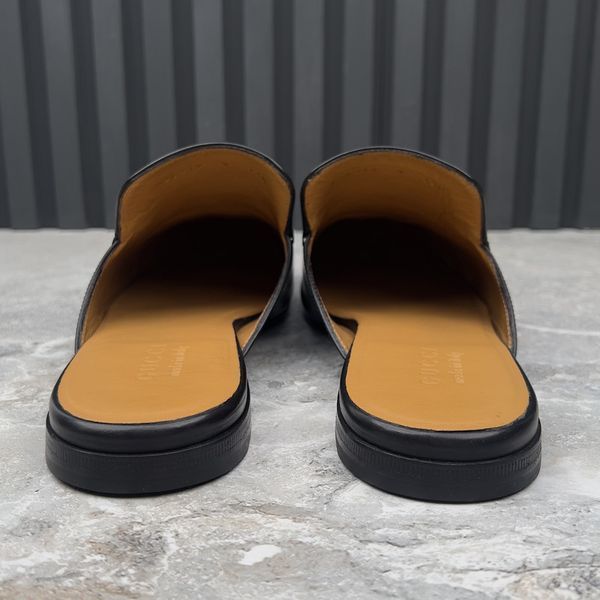 Princetown Horsebit Mules Black Leather
