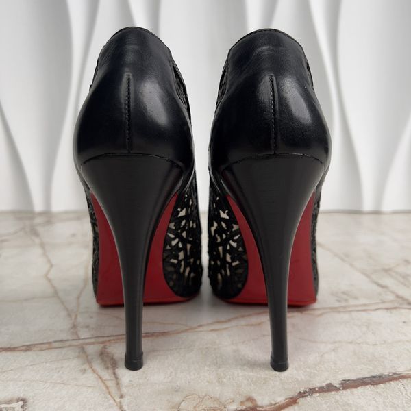 Very Lace туфлі-човники чорні шкіряні Laser-Cut CLPUMP фото