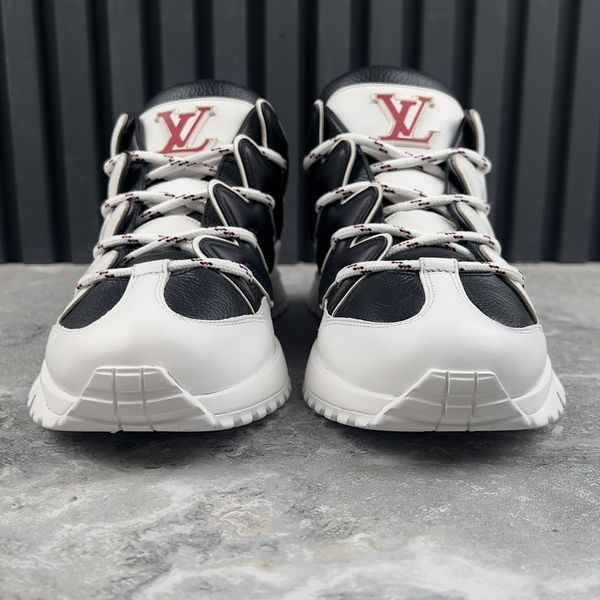 Zig Zag Sneakers Black White Leather 3947 фото