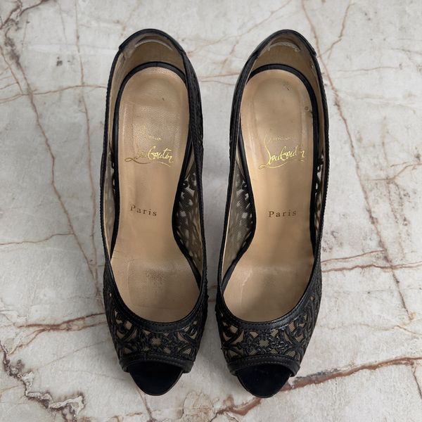 Very Lace туфлі-човники чорні шкіряні Laser-Cut CLPUMP фото