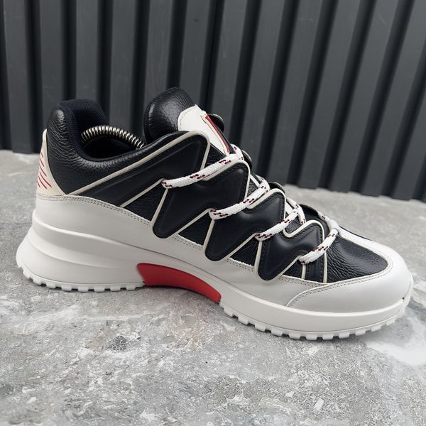 Zig Zag Sneakers Black White Leather 3947 фото