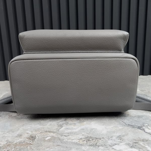 Takeoff Backpack Aerogram Logo Gray Grained Leather