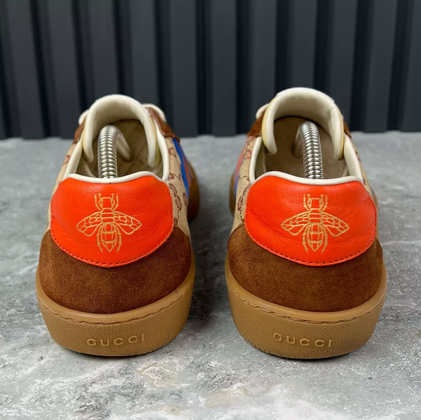 Web G74 GG Monogram кросівки бежеві канва із вставками замші 2190 фото