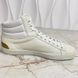 Ace Band Graphic Print Sneakers Calfskin White