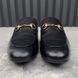Princetown Horsebit Mules Black Leather