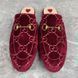 Princetown Horsebit Mules Maxi GG Signature Red Velour
