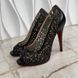 Very Lace туфлі-човники чорні шкіряні Laser-Cut CLPUMP фото 5