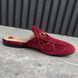 Princetown Horsebit Mules Maxi GG Signature Red Velour