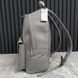 Takeoff Backpack Aerogram Logo Gray Grained Leather