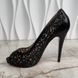 Very Lace туфлі-човники чорні шкіряні Laser-Cut CLPUMP фото 4