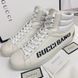 Ace Band Graphic Print Sneakers Calfskin White