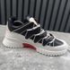Zig Zag Sneakers Black White Leather 3947 фото 6