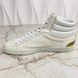 Ace Band Graphic Print Sneakers Calfskin White