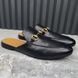 Princetown Horsebit Mules Black Leather