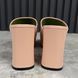 Houdan Horsebit Plaform Heel Mules Pink Leather