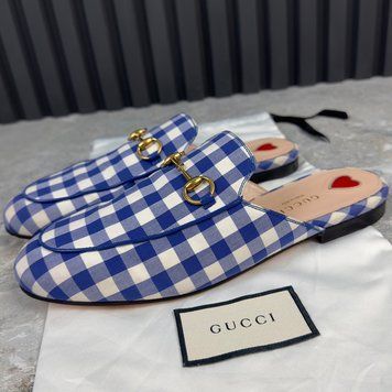 Princetown Horsebit Mules Blue