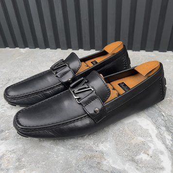 Monte Carlo Moccasins Black Leather
