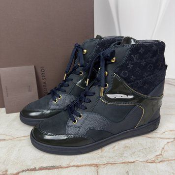 Millenium Cliff Top Sneakers Monogram Blue Leather