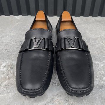 Monte Carlo Moccasins Black Leather