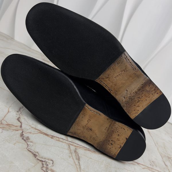 LV Monogram Ankle Boots Strap Black Suede