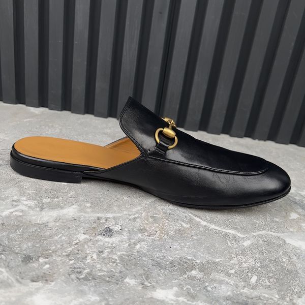 Princetown Horsebit Mule Black Leather