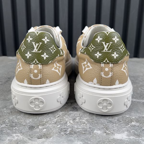 Time Out Sneakers Monogram Logo Beige Canvas