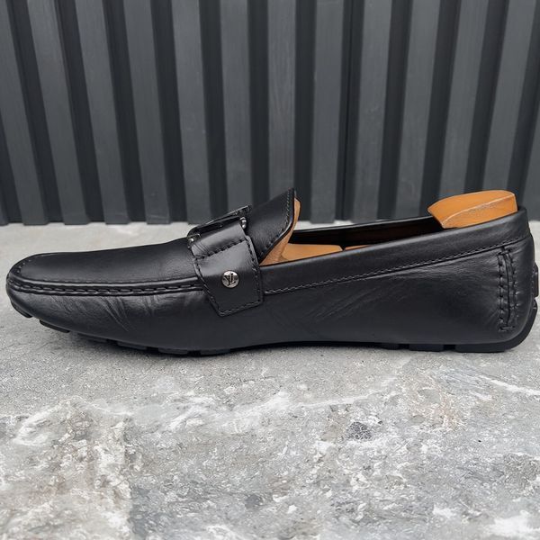 Monte Carlo Moccasins Black Leather