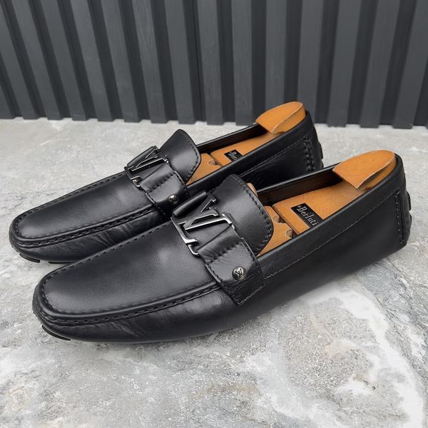 Monte Carlo Moccasins Black Leather