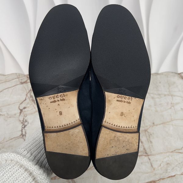 Jordaan Horsebit Web Loafers Blue Suede