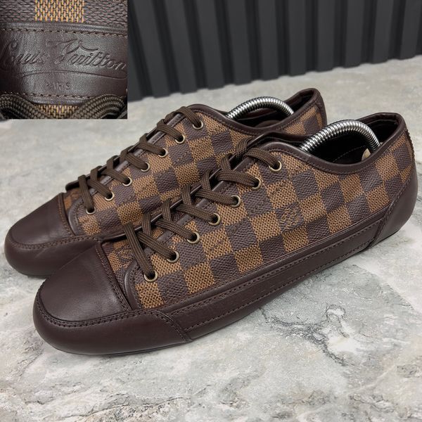 Brooklyn Damier коричневі шкіряні кросівки кеди 3090 фото