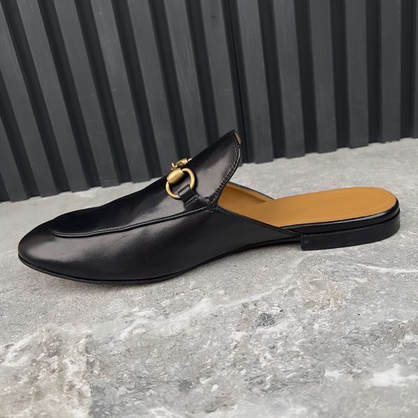 Princetown Horsebit Mule Black Leather