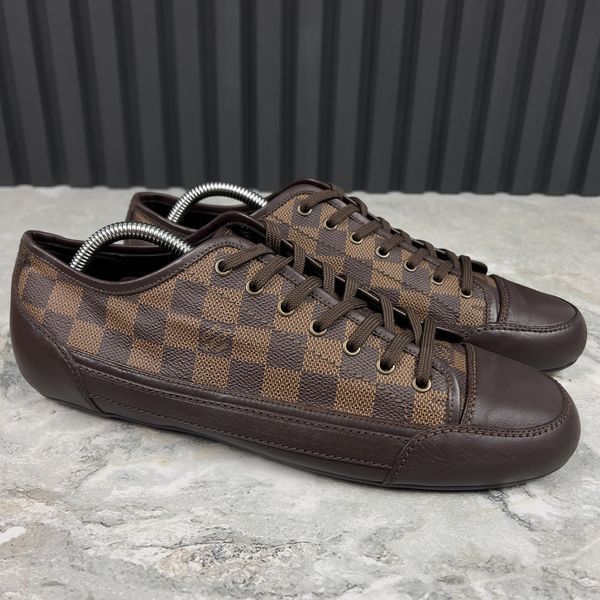 Brooklyn Damier коричневі шкіряні кросівки кеди 3090 фото