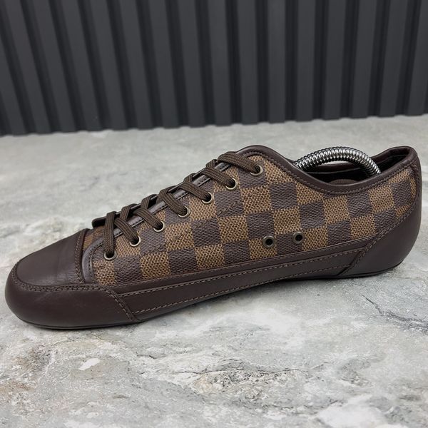 Brooklyn Damier коричневі шкіряні кросівки кеди 3090 фото