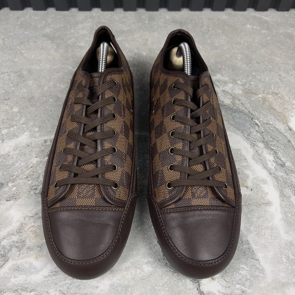 Brooklyn Damier коричневі шкіряні кросівки кеди 3090 фото