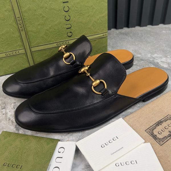 Princetown Horsebit Mule Black Leather