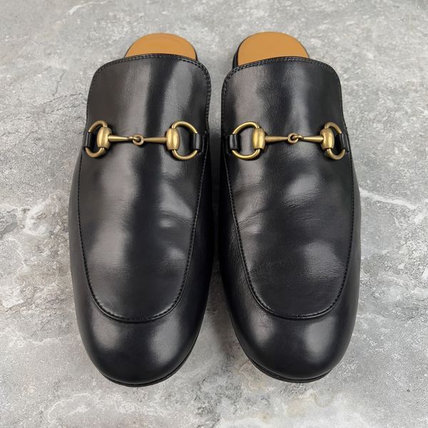 Princetown Horsebit Mule Black Leather