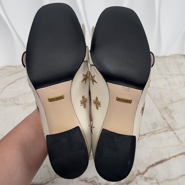 Marmont Double G Fringe Embroidered Stars Bees Heels Pumps