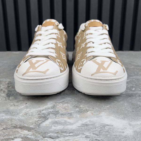 Time Out Sneakers Monogram Logo Beige Canvas