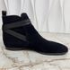 LV Monogram Ankle Boots Strap Black Suede