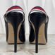 Sylvie Malaga Stripe Pumps High Heels Black Leather
