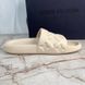 Waterfront Monogram Embossed Sandals Beige Rubber