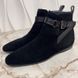 LV Monogram Ankle Boots Strap Black Suede