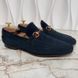 Jordaan Horsebit Web Loafers Blue Suede