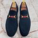 Jordaan Horsebit Web Loafers Blue Suede