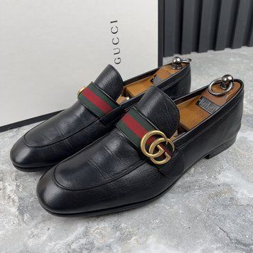 Donnie Web GG Loafers Black Leather